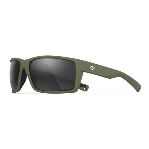 Unique Dark Green Polarized Wraparound Sunglasses